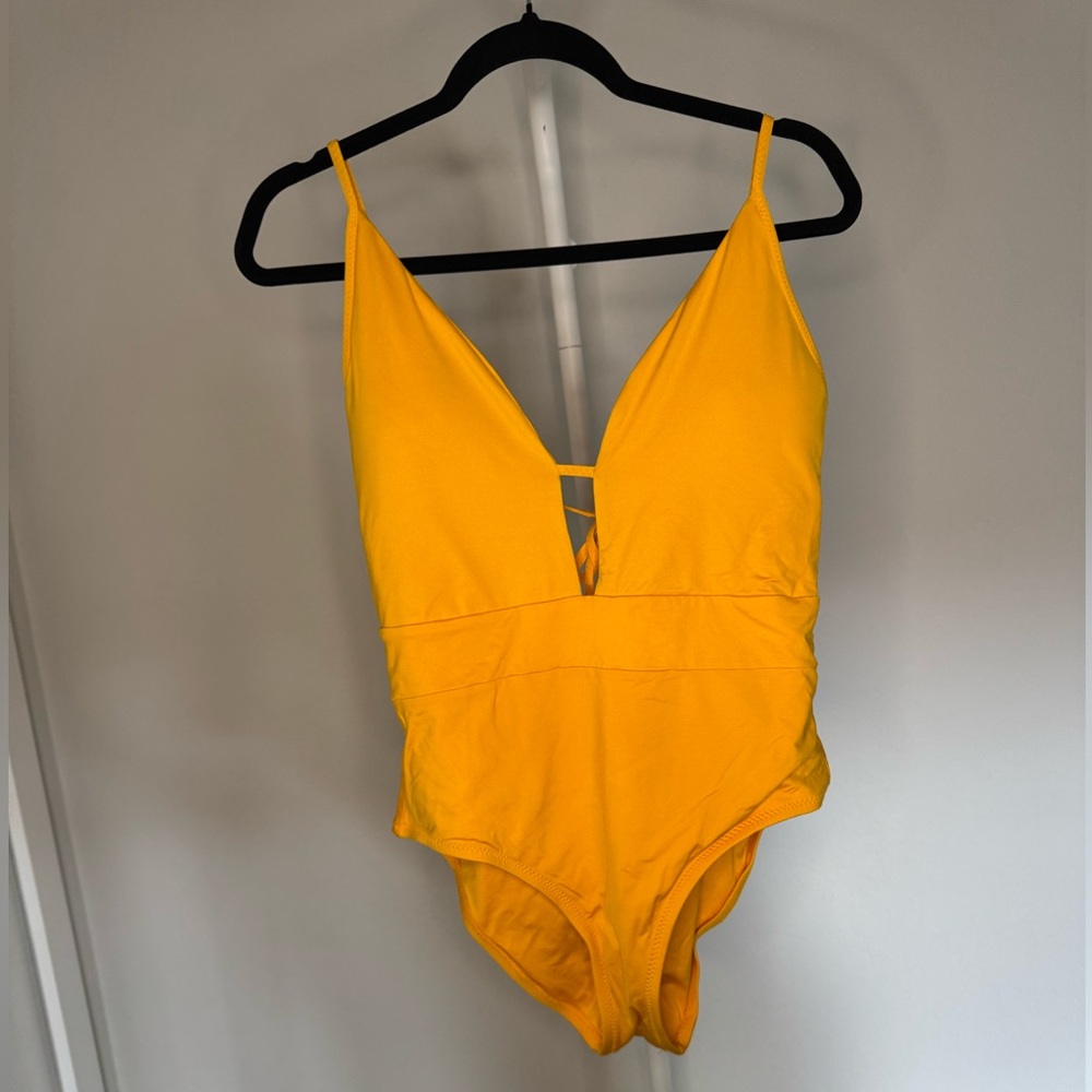Becca Yellow One-Piece Swimsuit Womens XL